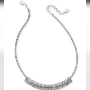 Alfani Pave Curved bar necklace